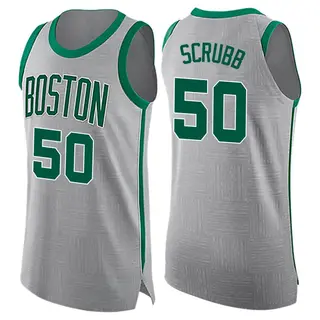 Men's Jay Scrubb Boston Celtics Gray Jersey - City Edition - Swingman