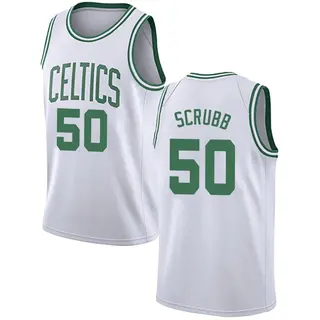 Men's Jay Scrubb Boston Celtics White Jersey - Association Edition - Swingman