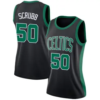 Women's Jay Scrubb Boston Celtics Black Jersey - Statement Edition - Swingman