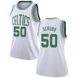 Women's Jay Scrubb Boston Celtics White Jersey - Association Edition - Swingman